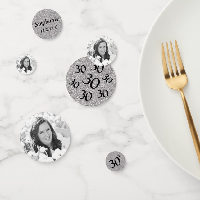 Confettis Photo d'anniversaire 30 ans (Groupe)
