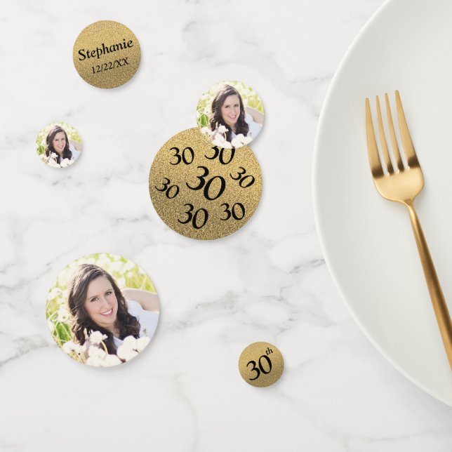 Confettis Photo d'anniversaire 30 ans (Groupe)