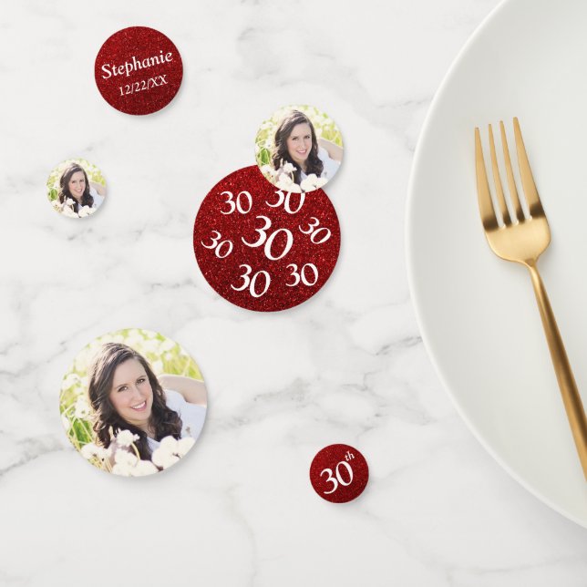 Confettis Photo d'anniversaire 30 ans (Groupe)