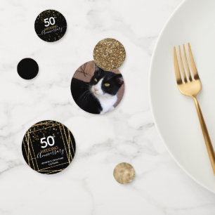 Confettis Photo d'or du 50e anniversaire