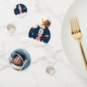 Confettis Photo du 2e anniversaire du Moon Rocket Ship