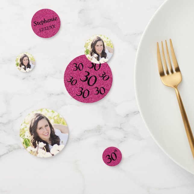 Confettis Photo du 30e anniversaire (Groupe)