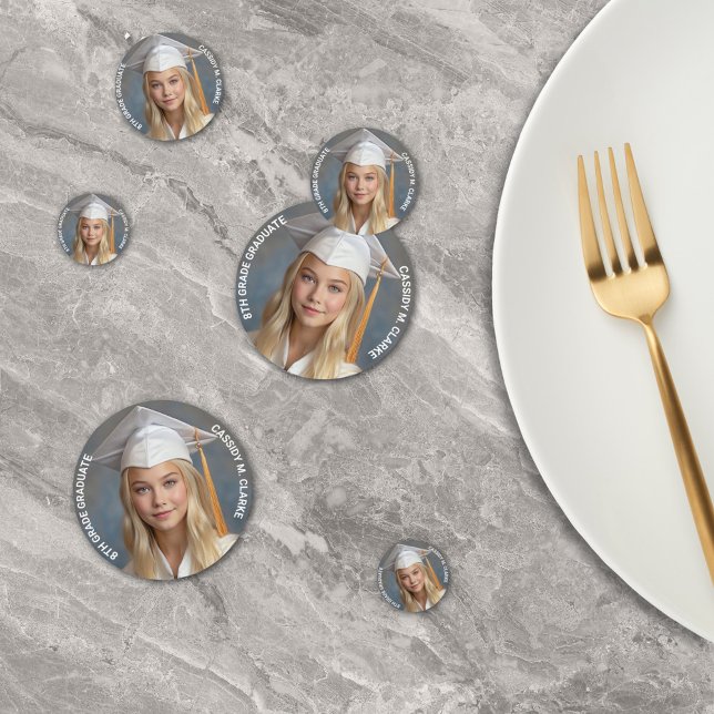 Confettis Photo minimaliste 8e année (Créateur téléchargé)