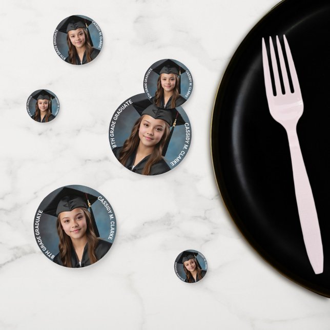 Confettis Photo minimaliste 8e année (Créateur téléchargé)