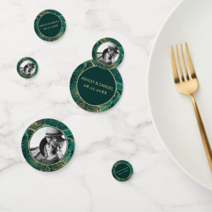 Confettis Photo personnalisée Feuilles d'or