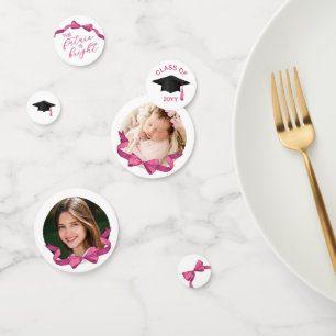 Confettis Photos de Jolie Bow rose Futur brillant Graduation