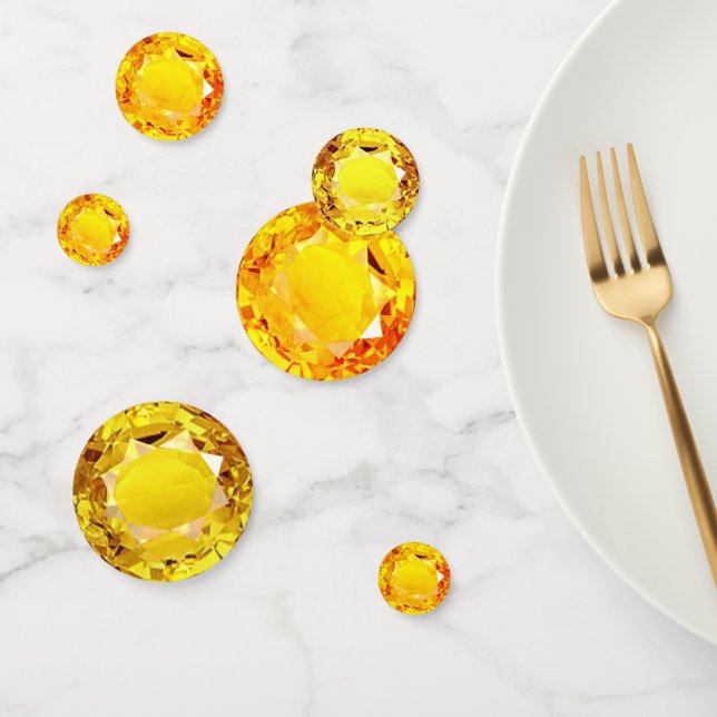 Confettis Pierres précieuses de saphir jaune élégant (Groupe)