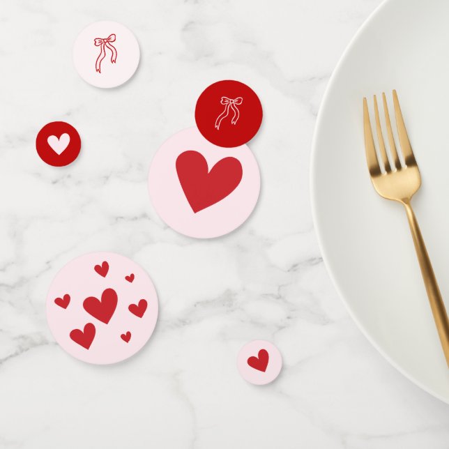 Confettis Pink Red Hearts Little Sweetheart Valentine (Groupe)