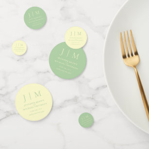 Confettis Pistachio Monogramme Formel Simple Classique Maria