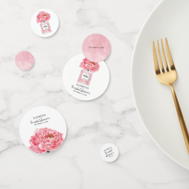 Confettis Pivoines roses et parfum Fête prénuptiale florale (Groupe)