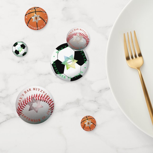 CONFETTIS PIXDEZINES STAR DE DAVID, THÈME SPORTIF (Groupe)