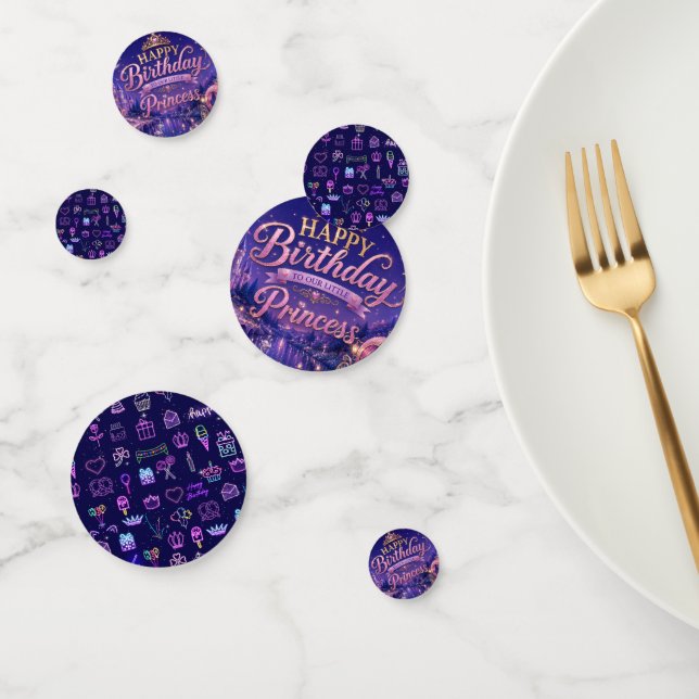 Confettis pour fête d'anniversaire de princesse  (Groupe)