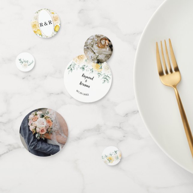 Confettis pour réception de mariage aux citrons et (Groupe)