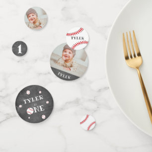 Confettis Premier anniversaire de baseball de Chalkboard fêt