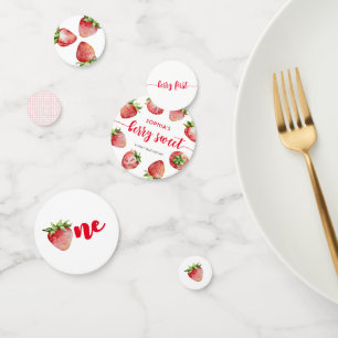 Confettis Premier anniversaire de fraise, douceur de baie
