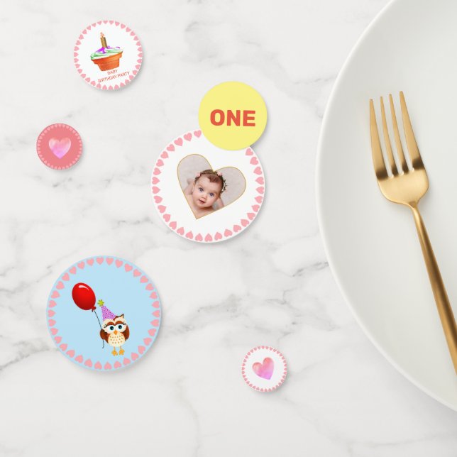 Confettis Première fête d'anniversaire de bébé (Groupe)