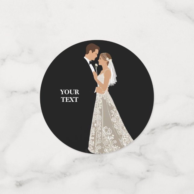 Confettis Présentation du Mariage d'invitation que vous pouv (Petit recto)