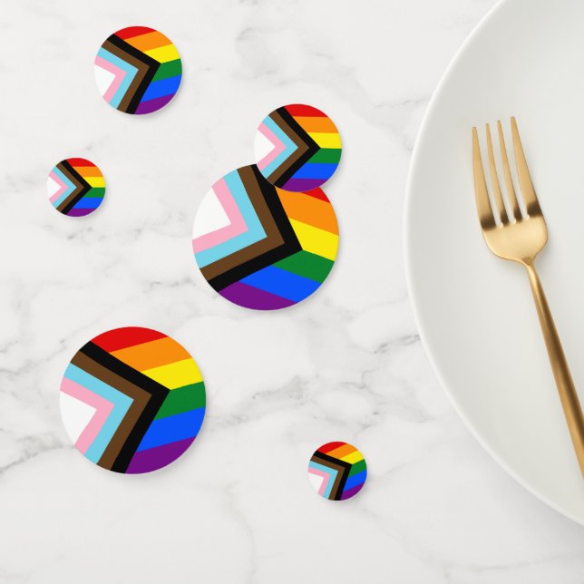 Confettis Progress Rainbow Flag Confetti, fête, LGBTQ (Groupe)