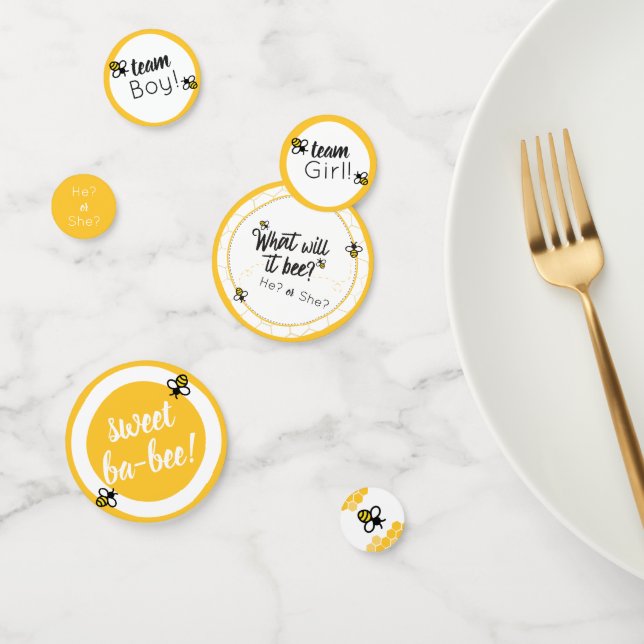 Confettis Que sera-t-il ? Tableau de révélation du genre bab (Groupe)