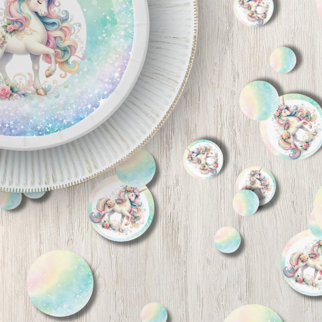Confettis Rainbow Radiant Pastel Unicorn Party (Rainbow Radiant Pastel Unicorn Party Confetti)