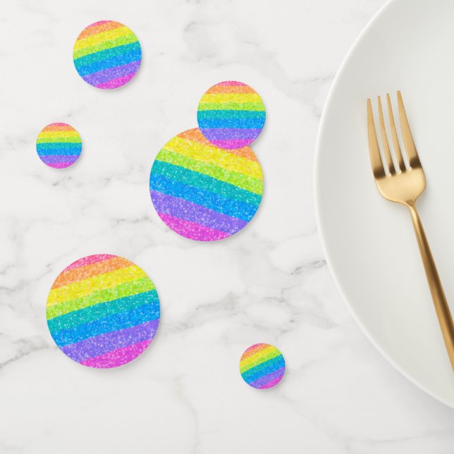 Confettis Rainbow Stars Anniversaire (Groupe)