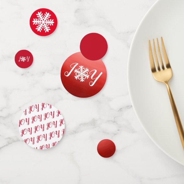 Confettis Red Joy Snowflake (Groupe)