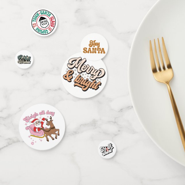 Confettis Retro Holiday Funny Christmas (Groupe)