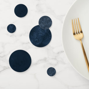Confettis Romance de la marine de minuit Blue Satiny Grung