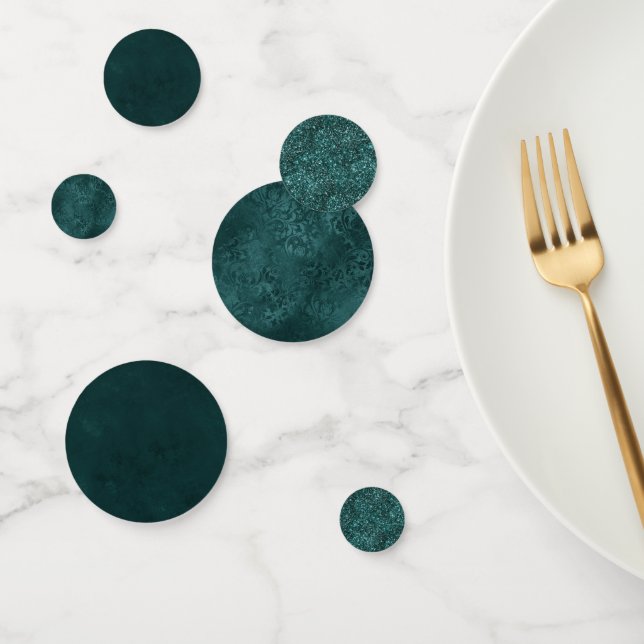 Confettis Romance Turquoise de minuit | Dark Satiny Grunge D (Groupe)