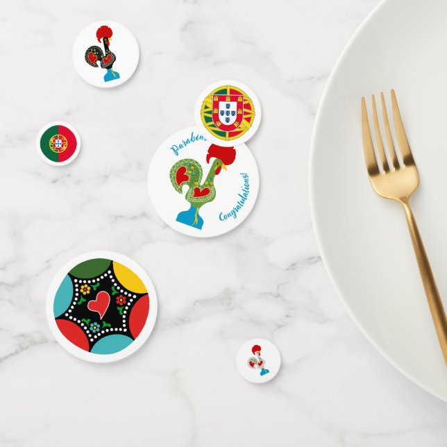 Confettis Rooster portugais de la chance (Groupe)