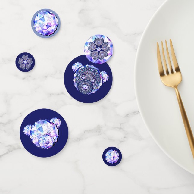 Confettis Rosace bleu ou rouge pour bébé&enfant (Groupe)