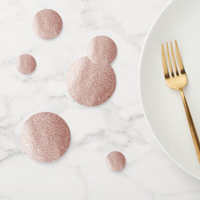Confettis Rose Gold Faux Pailleté (Groupe)