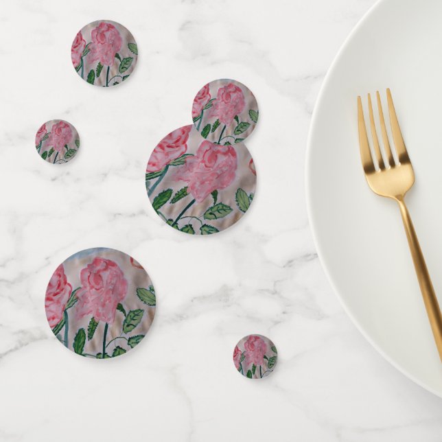 Confettis Roses d'été Abstraits (Groupe)