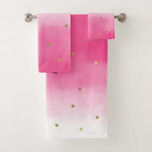 Confettis roses Ombre d'or d'aquarelle beau
