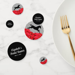 Confettis Roses Rouges et Mariage sur le Thème de Derby
