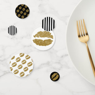 Confettis Rouge à lèvres pailleté or lèvres beauté fête