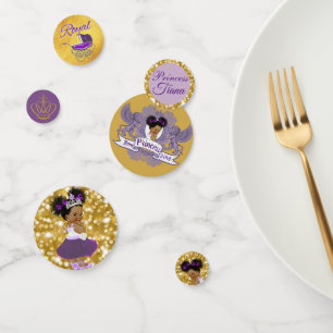 Confettis Royal African Princess Fancy Purple Gold Parties