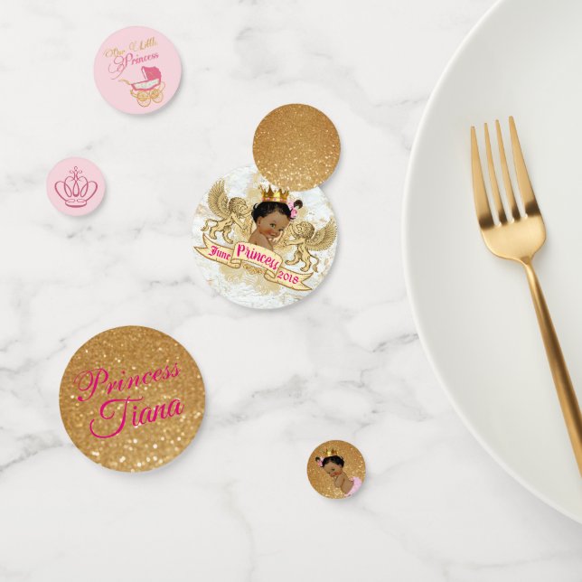 Confettis Royal African Princess Parties scintillant rose &  (Groupe)