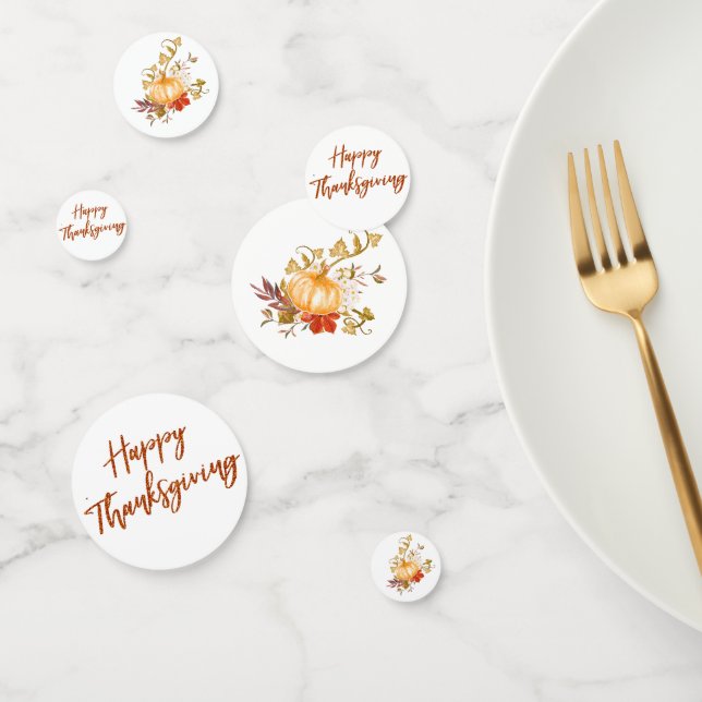 Confettis Rustique Thanksgiving Autumn Citrouille Patch Gour (Groupe)