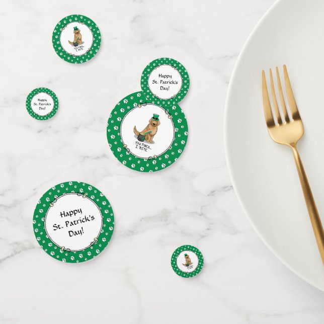 Confettis Saint Patrick's Day Golden Retriever Chien (Groupe)