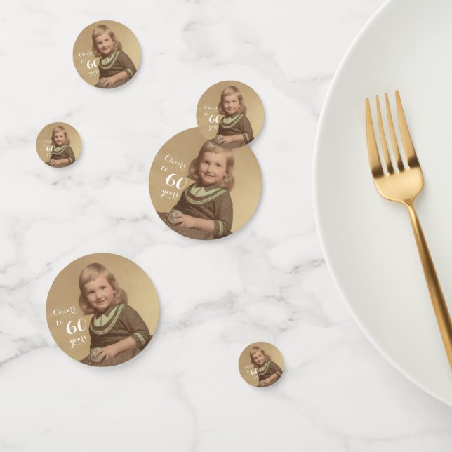 Confettis Salutations à 60 ans ! Photo (Groupe)