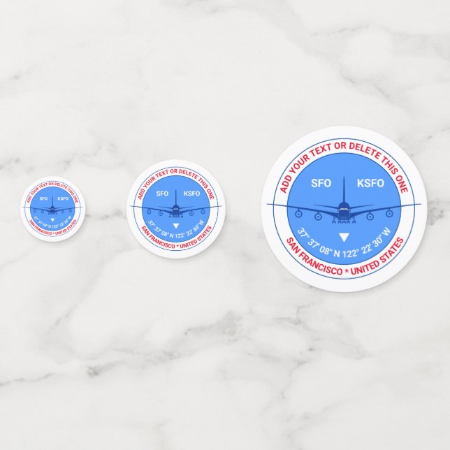 Confettis San Francisco, États-Unis, Festive Personnalisable (Devant)