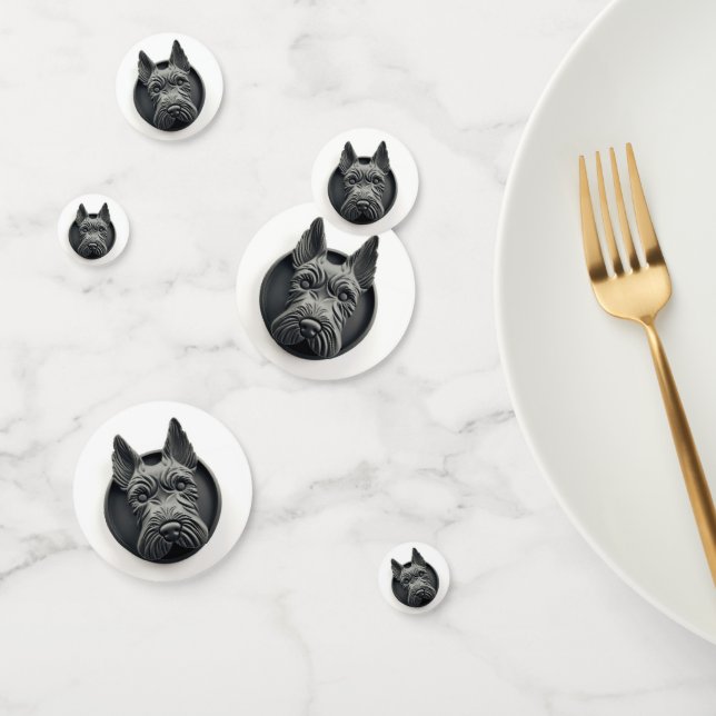 Confettis Scottish Terrier Dog 3D inspiré (Groupe)