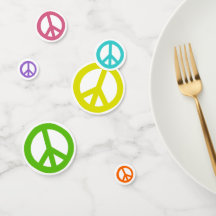 Signes de paix multicolores