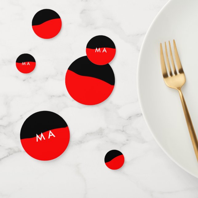 Confettis Simple monogramme ajouter votre nom lettre man min (Groupe)