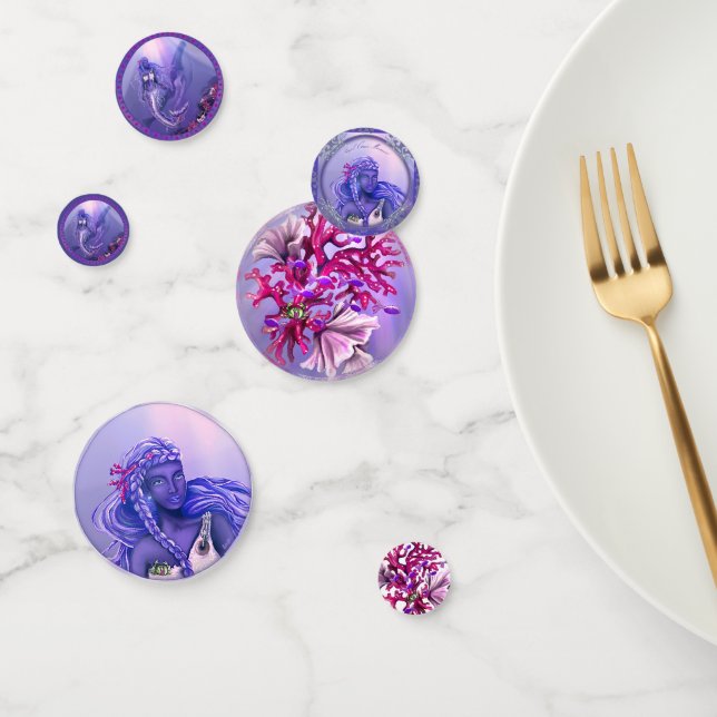 Confettis Sirène d'océan violet (Groupe)