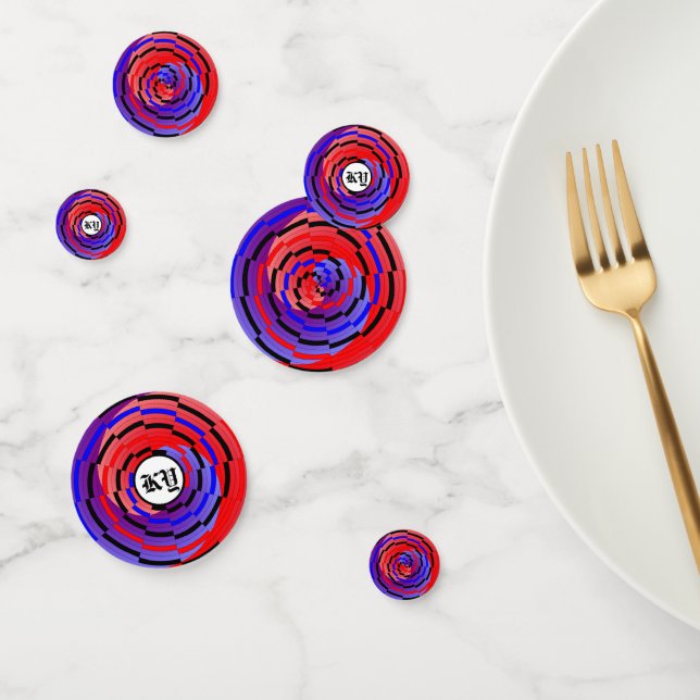 Confettis Spiral Compteur Rouge & Bleu par Kenneth Yoncich (Groupe)