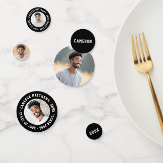 Confettis Student graduation modern black photo