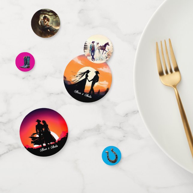 Confettis Style Western Amusant  (Groupe)