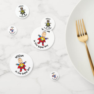 Confettis Super Heroes Super Boy Premier anniversaire Table